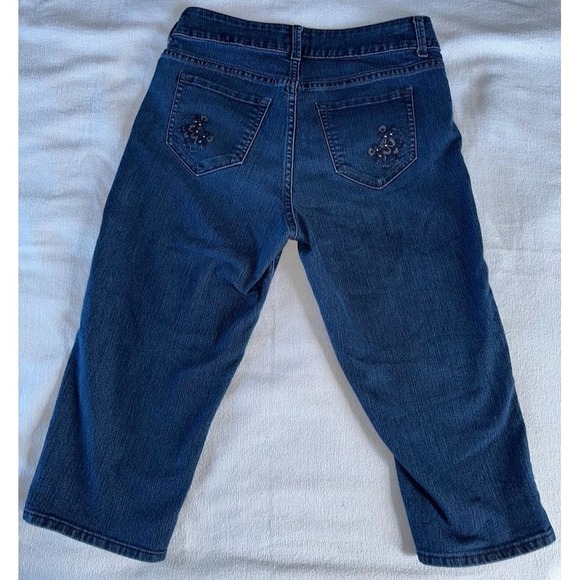 Riders Lee Jeans Size 8 Solid Blue Denim - Picture 5 of 14